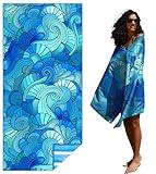 Microfiber Thin Lightweight Beach Towel Sand Free Quick Dry Absorbent Compact Towels for Swimming Pool Camping Beach Accessories Large Easy Pack Travel Things for Vacation Essentials Adult Gift