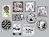 Anarcho Punk Sticker Pack (10 Stickers) Anarchist Crust Scene Rebel Loud Anti DIY Protest Radical streetcore Hardcore Underground Sticker Badge Voice Flair Attitude crass Fashion raw Vinyl