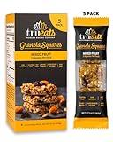 TruEats Chewy Granola Squares - Mixed Fruit - Plant Based Protein, Snack Bar - Low GLycemic, Rich in Protein & Fiber, Gluten Free, Dairy Free, Nut Free, Healthy Snack, Breakfast (3 Squares per Pack) - (5 Pack)