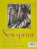Strathmore STR-307-809 50 Sheet Rough Newsprint Pad, 9 by 12"
