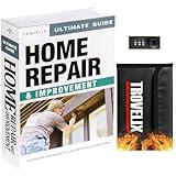 Book Safe with Combination Lock, Hidden Safe (10.55 x 7.95 x 2.62 Inch) with Fireproof Bag, Secret Diversion Safe, Hollow Book Box Hidden Storage, Money Safe Box for Cash (Home Repair)