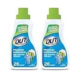 OUT ProWash Workwear Stain Remover Laundry Detergent and Odor Eliminator, Great for Work Clothes, Uniforms, Active Wear, and More, Made in the USA, 22 Ounce Bottle, 2-Pack