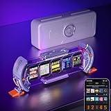 Divoom Times Gate - Cyberpunk Gaming Setup Digital Clock with Smart APP Control, WiFi Connect, RGB LED Display, Personalized Dashboard, Pixel Art for Gaming Room & Office Decor(Sliver)