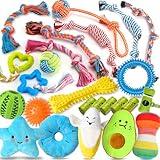 Zeaxuie 25 Pack Luxury Dog Chew Toys for Puppy, Dog Toys with Ropes, Treat Ball and Squeaky Puppy Toys for Teething Small Dogs