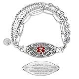 ASTERY Custom Elegant Medical Alert Bracelets for Women with Free Engraving,Personalized Emergency Identification Medic ID Bracelet Women's Alert Jewelry