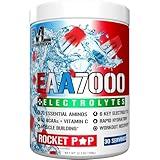 Evlution Nutrition EAA7000 + Electrolytes - Pre & Post Workout Powder - Muscle Building + Recovery Supplement - 7g EAAs + 5g BCAAs + 6 Key Electrolytes - Rapid Hydration - 30 Servings - Rocket Pop