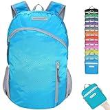 BEMYGREENBAG 35L Foldable Waterproof Backpack For Outdoor Sports With Inside Wet Clothes Compartment Packable For Multiple Uses Ultra Lightweight Ideal For Hiking Men And Women Travel(Sky Blue)