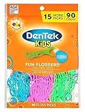DenTek Kids Fun Flossers, Floss Picks, Removes Food & Plaque, 90 Count