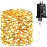 66Ft 200 LED Fairy Lights Plug in, Waterproof String Lights Outdoor & Indoor 8 Modes Christmas Light Bedroom Decor, Timer Twinkle Lights for Girl's Room Garden Party Christmas Decorations (Warm White)
