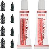 NORSHIRE Tire Repair Nail,Self-Tapping Screw,Tire Repair Kits,Tire Screw Plug,Tire Repair Rubber Nail,Tire Fix,Suitable for car, Motorcycle, ATV, Jeep, Truck, Tractor tire Puncture Repair