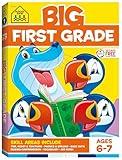 School Zone Big First Grade Workbook: 320 Pages, 1st Grade, Reading Comprehension, Phonics, Spelling, Vocabulary, Basic Math, Time, Money, Fractions, Ages 6 to 7
