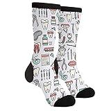 XBFCDN Dentist Dress Socks Novelty Casual Dentistry Teeth Crew Socks Gifts For Men Women