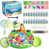 Glow in The Dark Water Craft Toy DIY Elf Kit for Boys Girls - 20 Color Gel & 12 Molds DIY Water Pets, Magic Puffy Paint Creative Handmade Water Art Set for Kids 3+ Birthday Present