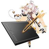 GAOMON M10K Drawing Tablet, 10x6 inch Large Graphics Tablet with Touch Ring, 8192 Levels Battery-Free Stylus, 10 Hot Keys, Art Tablet for Design, Writing, Editing, Work with Mac, Windows, Android