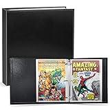 Comic Book Storage Album, Comic Book Binder - for Current, Silver Age, Regular Comics Bagged and Boarded, Binder with 12 Super Heavyweight Sleeves, Acid-Free, Gift for Comic Collectors
