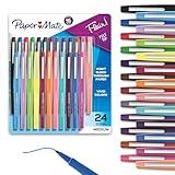 Paper Mate Felt Tip Pens, Flair Marker Pens, Medium Point, Assorted, 24 Count - Home, Office, Back to School, Teacher Supplies