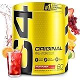 C4 Original Pre Workout Powder Fruit Punch - Vitamin C for Immune Support - Sugar Free Preworkout Energy for Men & Women - 150mg Caffeine + Beta Alanine + Creatine - 60 Servings