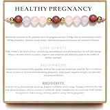 Healthy Pregnancy Gifts, Maternity Energy Crystal Bracelet, First Time Mother Gifts, Childbirth Bracelets, Hope Spiritual Bracelet, Healing Bracelets for Women, Mothers Day Christmas Jewelry