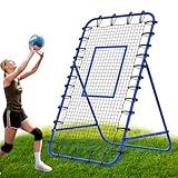 7x4 FT Volleyball Rebounder Net，Ultimate Training Equipment for Volleyball & Lacrosse，Enhanced Bouncing System for Volleying, Bumping, Spiking Drills，Multiple Adjustable Rebound Angles