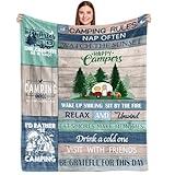 Brand Camping Throw Blanket - 60inx50in for Camping Lovers, Rv Owners & Essentials