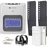 Lathem 400E-KIT Top-Feed Electronic Time Clock Bundle Kit Time Clock, Gray, 8.5" x 7.4" x 5" (400EKIT)