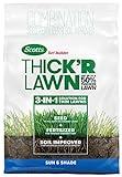 Scotts Turf Builder Thick'R Lawn Sun and Shade, Combination Seed, Fertilizer and Soil Improver, Thickens Thin Grass, 12 lbs.