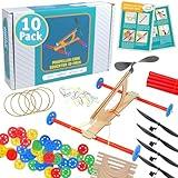 10-Pack Rubber Band Propeller Car Kit – DIY Bulk STEM Project for Kids with Complete Materials and Instructions