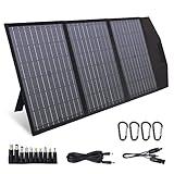 MARBERO 60W Portable Solar Panel Monocrystalline Foldable Solar Panel IP65 Waterproof Solar Panel Charger 23.5% High Efficiency QC3.0/PD USB Port DC Output(10 Connectors) for Outdoor Camping Cloudy