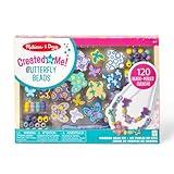 Melissa & Doug Created by Me! Butterfly Beads Wooden Bead Kit, 120+ Beads for Jewelry-Making