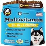 Natural Dog Company Multivitamin for Dogs – Daily Soft Chews with Vitamins, Minerals & Antioxidants, Immune & Joint Support, for All Ages, Sizes & Breeds, Bacon & Peanut Butter – 90 Count