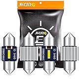 JWCARO DE3175 LED Bulb,Super Bright White 31mm LED Festoon Bulb Canbus Error Free 3175 LED Car Bulb 8w Led Interior Car Dome Map License Plate Light Glove Box Courtesy Door Light Bulb 4Pcs