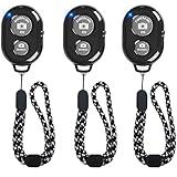 Remote Shutter for iPhone Camera, Bluetooth Remote for Android, Hands Free Works with Take a Christmas Family Portrait, Create Amazing Photos and Selfies, Wrist Strap Included