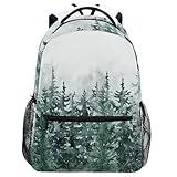 Winter Forest Kids Backpack Pinewood Tree School Backpacks Boys Girls Preschool Book Bag