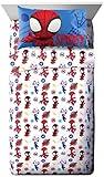 Jay Franco Marvel Spidey and His Amazing Friends Team Spidey Twin Size Sheet Set - 3 Piece Set Super Soft and Cozy Kid’s Bedding - Fade Resistant Microfiber Sheets (Official Marvel Product)