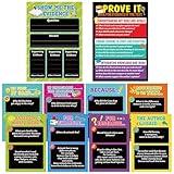 Pajean 10 Pcs Colorful Reading and Writing Posters 11 x 16 Inch Evidence Based Reading and Writing Bulletin Board Set ELA Posters Decor for Middle High School Teaching Aid Helpers Supplies