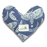 Stillnus Butterfly Heart Eye Pillow for Women – Lavender + Flaxseed – Grounding Weighted Compress for Meditation, Sleep & Stress Relief – Indigo Calm Pattern – Sensory Wellness Gift
