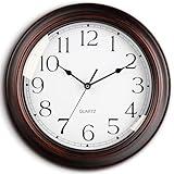 KECYET Wall Clocks Battery Operated Silent Non-Ticking Wall Clock 8.5 Inch Small Vintage Retro Rustic Style Decorative for Kitchen Living Room Home Office (Bronze)