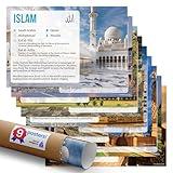 Quarterhouse 9 Poster World Religions Set, Social Studies Classroom Learning Materials for K-12 Students and Teachers, 12 x 18 Inches