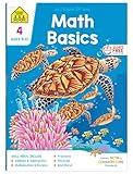 School Zone Math Basics 4 Workbook: 64 Pages, 4th Grade, Multiplication, Division Symmetry, Decimals, Equivalent Fractions, Ages 9-10 (I Know It! Book Series)