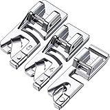 Boao Narrow Rolled Hem Sewing Machine Presser Foot Set Suitable for Household Multi-Function Sewing Machines(3mm, 4mm and 6 mm,3 Pieces)