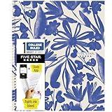 Five Star Spiral Notebook + Study App, 1 Subject, College Ruled Paper, 8-1/2" x 11", 80 Sheets, Fights Ink Bleed, Water Resistant Cover, Soft Petals Blue (820441F-ECM)