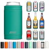 DUALIE 3 in 1 Insulated Can Cooler - Universal Size for 12 oz Cans, Slim Cans, and Bottles - 10+ Colors Available