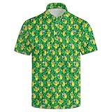 Wemkuqa Funny Pickles Golf Shirts for Men Moisture Wicking Fun Pickleball Polo Shirts for Men Quick-Dry Short Sleeve Men's Fun Pickle Ball Golf Polo Shirts - Funny Pickles L