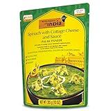 Kitchens of India Palak Paneer, Spinach with Cottage Cheese & Sauce, 10 Ounces - Pack of 3, Ready to Eat Authentic Vegetarian Indian Food, Gluten-Free