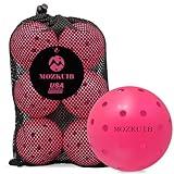 MOZKUIB Outdoor Pickleball Balls - USAPA Approved, 40 Holes Competition Pickle Balls for Tournament Play - 6/12 Packs, High Visibility, Durable, Ideal for All Skill Levels(Pink)