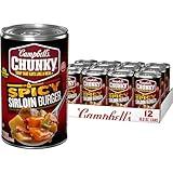Campbell's Chunky Soup, Spicy Sirloin Burger Soup, 18.8 Oz Can (Case of 12)