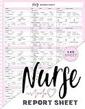 5 Patient Nurse Report Sheet: W/ Hourly Rounding, Med Surg Nurse Brain Sheet Multi Patient ICU Nursing Handoff Report Sheets
