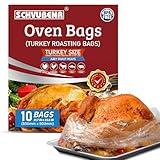 Turkey Oven Bags for Perfect Roasting - 21.7’’ x 23.6’’, 10 Counts, Large Size Turkey Cooking Bags for Oven, Locks in Juices for Flavorful Turkey - Microwave Safe, Thanksgiving, Christmas Essential
