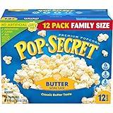 Pop Secret Butter Microwave Popcorn 12ct (3.2oz Bags), 38.4oz Box (Pack of 1)
