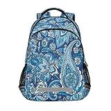 Kcldeci Kids Backpack for Girls Boys Asin Paisley Middle-School Backpacks Elementary Bookbags School Book Bag Travel Bag